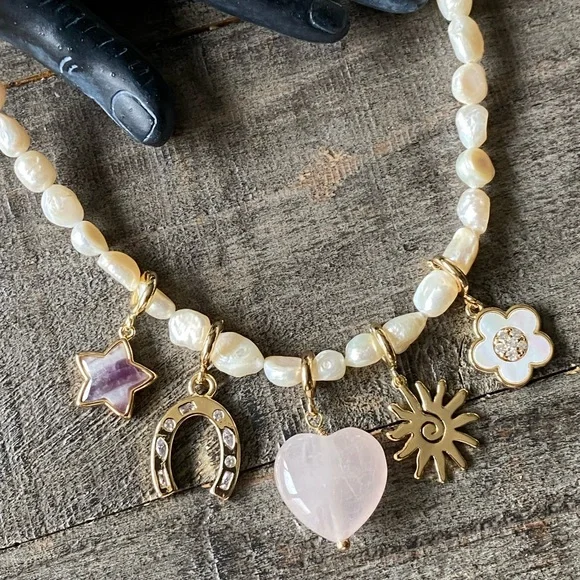 NEW FP x Luna Norte Freshwater Pearl Charm Necklace - Picture 5 of 7